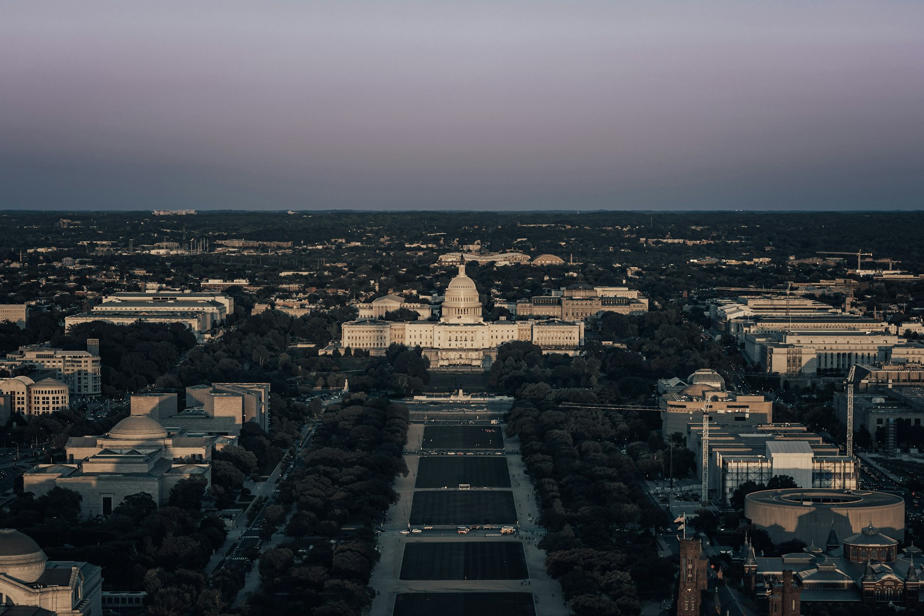 The United States Capitol and National Mall in Washington, DC